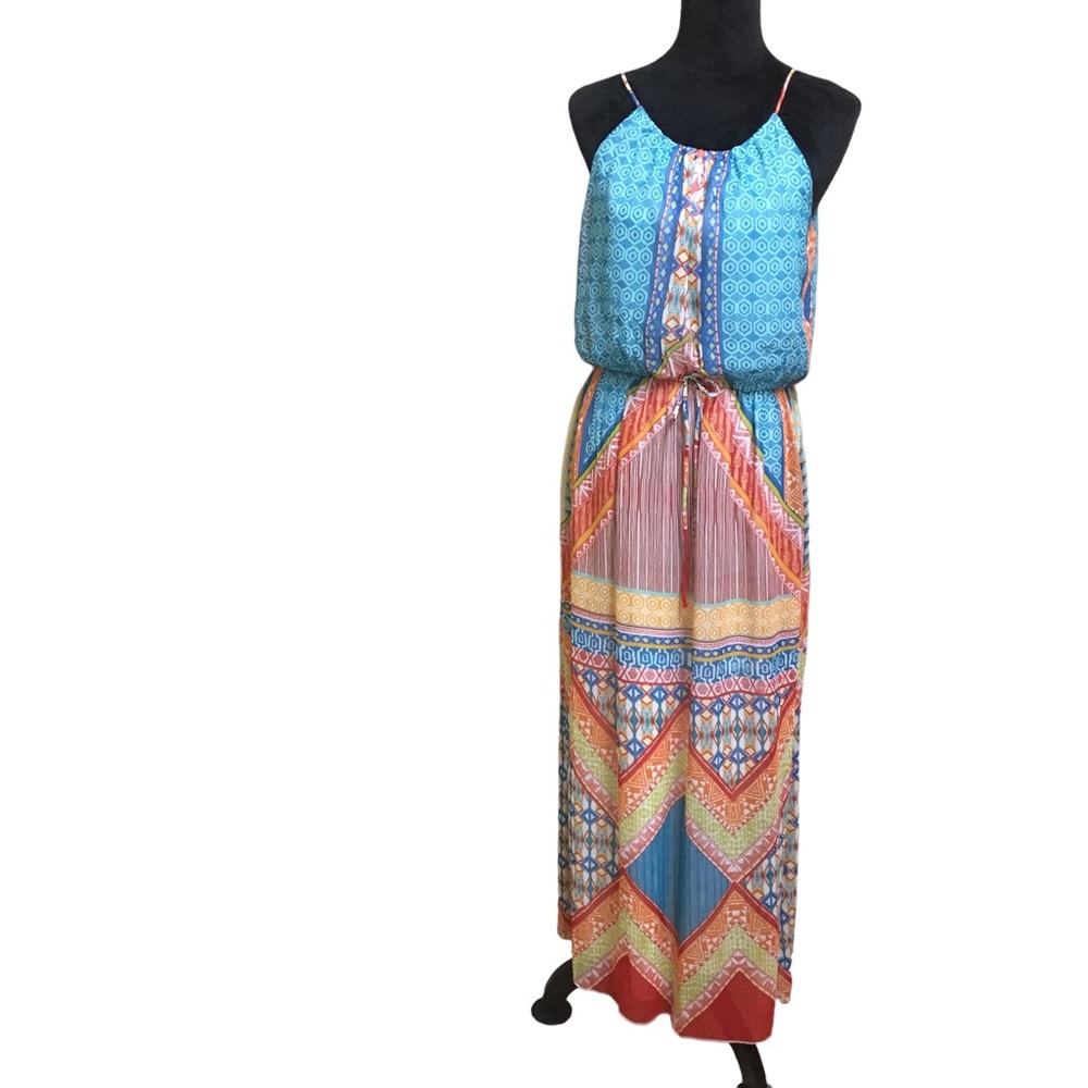 Bright Fully Lined Size 10 Maxi Dress